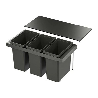 VS ENVI Flex Pro Systém na třídění odpadu KŠ 900 mm, 3 × 28 l, lávová