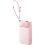 Baseus Външна батерия с вграден USB-C и Lightning кабел и USB-C, USB-А портове - Baseus EnerFill FC11 Power Bank With USB-C And Lightning Cable 22.5W 20000mAh (розов) (E0027S07)