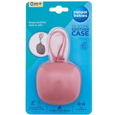 Canpol babies Silicone Soother Case Pink силиконов кейс за биберон