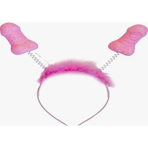  Диадеми за глава с розови пениси, 6 броя - Diablo PIcante Glitter Antennas (D-236747)