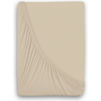 Kvalitex Luxusní bavlna jersey prostěradlo s lycrou světle béžové 140x200
