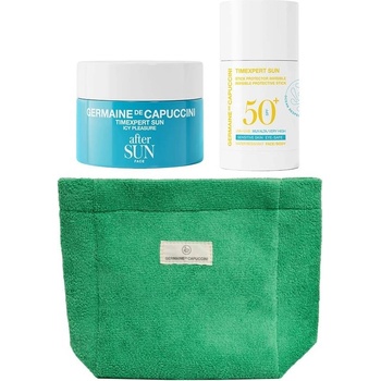 Germaine de Capuccini Комплект Love Sun - Лосион за лице и Стик, 50 + 25 ml + Несесер