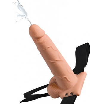 Pipedream Fetish Fantasy 7.5" Hollow Squirting Strap On with Balls
