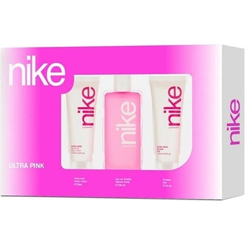 Nike Ultra Pink Woman EDT 100 ml + sprchový gel 75 ml + tělové mléko 75 ml dárková sada