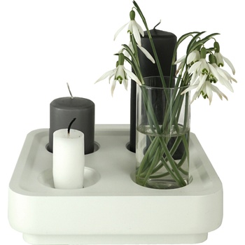 Born in Sweden Свещник Stumpastaken Fyran бял алуминий (7340385-10)