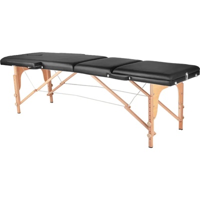 Activeshop Komfort Activ Fizio skladacie masážne lehátko drevené čierne