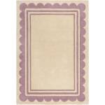 Flair Rugs Ръчно изработен вълнен килим в лилав и естествен цвят 160x230 cm Lois Scallop - Flair Rugs (503119376376)