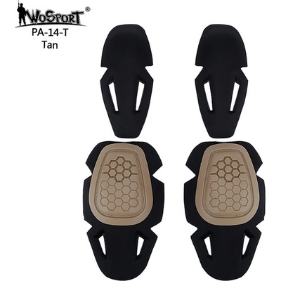 Chrániče kolen a loktů Wosport G4 do bojové uniformy pískové
