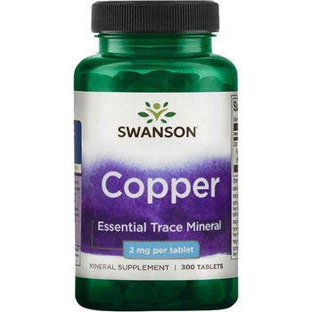 Swanson Copper, 2 mg, 300 таблетки, Swanson (SW223)