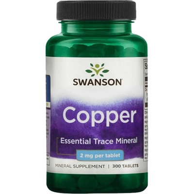Swanson Copper, 2 mg, 300 таблетки, Swanson (SW223)