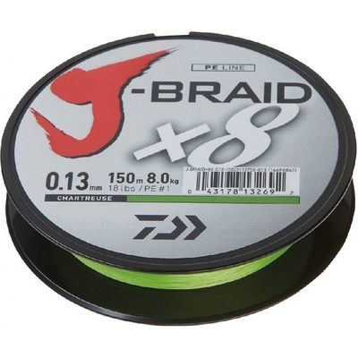Daiwa šňůra J-BRAID Chartreuse 150m 0,22mm 17kg