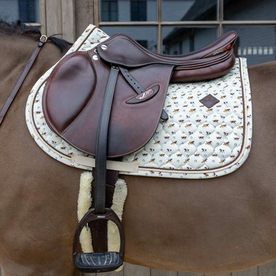 Kentucky Podsedlová dečka Velvet Horse Printing tmavě modrá