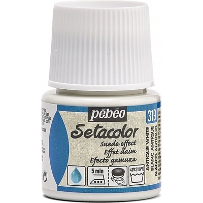 Barva na textil PEBEO Setacolor Suede Effect 45 ml Antique White