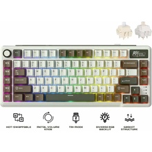 Royal Kludge RK L75 Palm Green Gaming Keyboard Cream switch