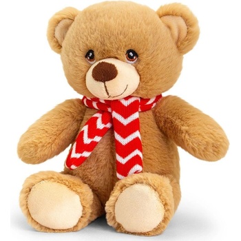 Keel Toys Keeleco, Мече с шалче, плюшена коледна играчка, 20 см, Keel Toys