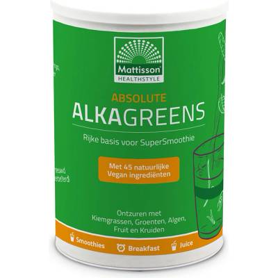 Mattisson Healthstyle Алкално-киселинен баланс - Алка Грийнс - Absolute Alkagreens, 300 g прах (MT1411)