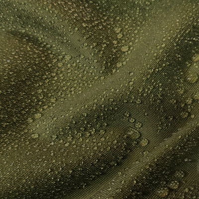Vodoodpudivá látka Oxford s PU zátěrem, 200 g/m², šíře 160 cm, olivová