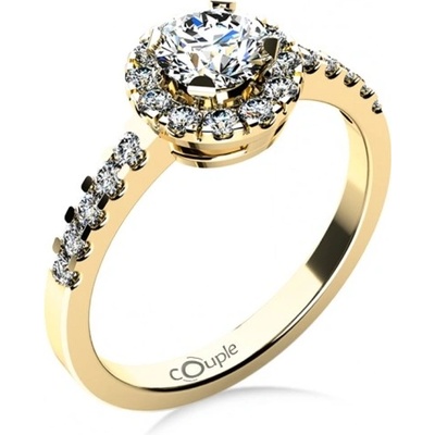 Couple zásnubní prsten Bella ve žlutém zlatě se zirkony 6814021 0 1