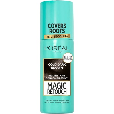 L'Oréal L'Oréal Magic Retouch Спрей за коса, 8 Cold Dark Brown, 75 ml