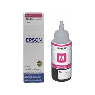Epson Мастило в бутилка Epson T6643 L110/210/300/550, 70 ml, Magenta, 6500 страници, Червен, office1_3015101062