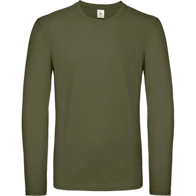 B&C pánské tričko s dlouhým rukávem TU05T Urban Khaki