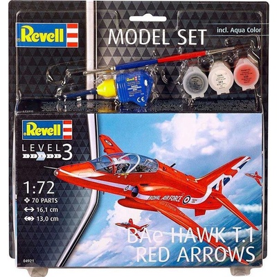 Revell ModelSet Bae Hawk T.1 Arrows 64921 červená 1:72