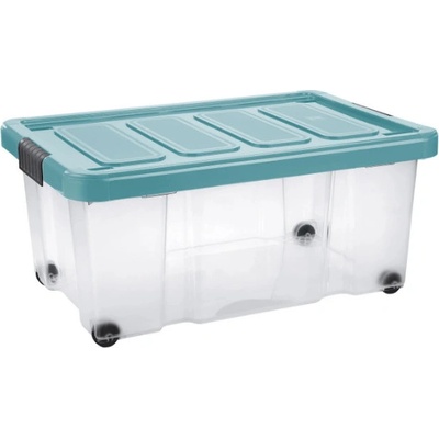 Tontarelli box s klipem a kolečky Puzzle 43 l 8035636ACG transp modrá