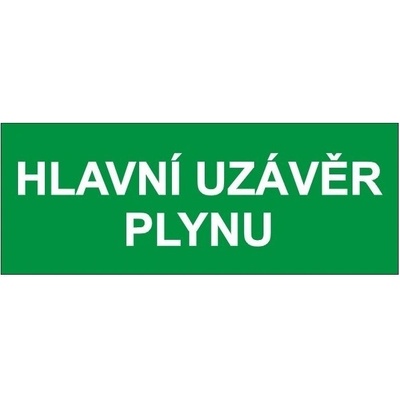 Hlavní uzávěr plynu 210x87 mm - plast