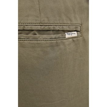 Pepe Jeans Ленен къс панталон Pepe Jeans RELAXED LINEN SMART SHORTS в зелено PM801093 (PM801093)