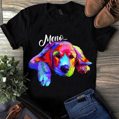 Tričko s potlačou Zlatý Retriever čierna