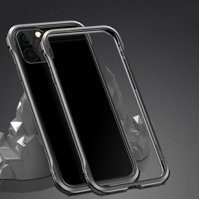 AppleKing ochranné kovové rámček na ochranu hrán iPhone 11 Pro Max - čierne