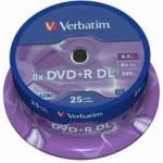 Verbatim DVD+R DL 25 бр. шпиндел - Wide Inkjet Printable, 8.5GB