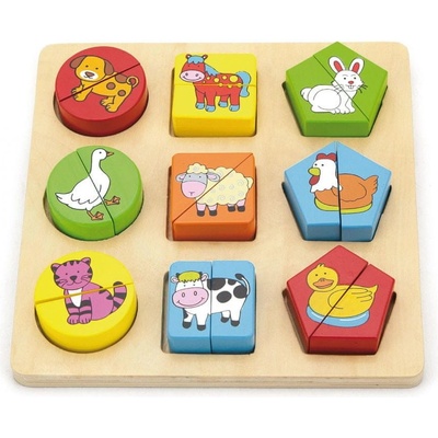 Viga Puzzle Vzdělávací zvířata