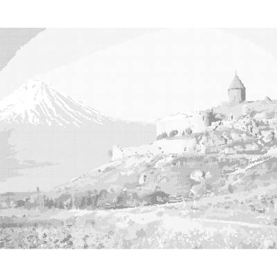 ZUTY Bodkovanie - STARÝ HRAD Rámovanie: vypnuté plátno na rám, Rozmer: 40x50 cm