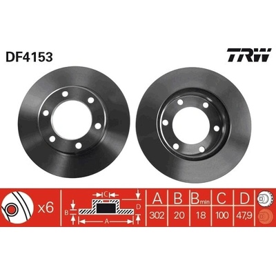 Brzdový kotúč TRW DF4153