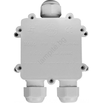 V-TAC Водоустойчива разклонителна кутия ip68 бял (vt2141)