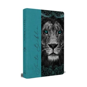 Biblia Rvr 1960 Letra Grande, Tama? o Manual, Tapa Dura de Tela León Aguamarina / Spanish Bible Rvr 1960 Handy Size Large Print Hardcover Cloth Lion Aq (ISBN: 9781644737767)