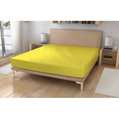 Zaspi.cz jersey prostěradlo Žluté 160x200