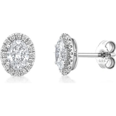 SOFIA DIAMONDS zlaté náušnice s laboratorními diamanty 1,23 ct DE/VS+ LABGER1001128WG