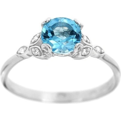 Zlatnictví U Kostela Diamantový prsten s topazem 834Wm