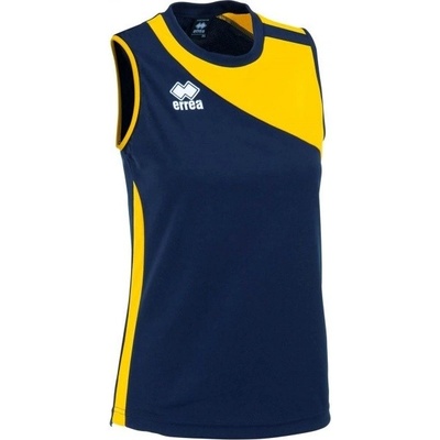 Volejbalový dámský dres a šortky Errea AMAZON tm.modrá/žlutá