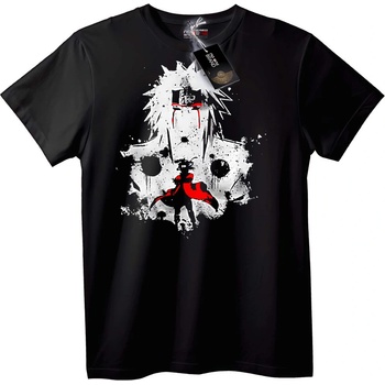 NOONEBRAND Тениска Аниме Череп с Червена Фигура - 6XL, White