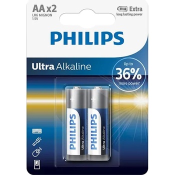 Philips LR6E2B/10 ELEM ULTRA ALKALI AA 2-BLISTER (LR6E2B/10)