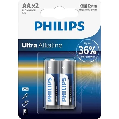 Philips LR6E2B/10 ELEM ULTRA ALKALI AA 2-BLISTER (LR6E2B/10)