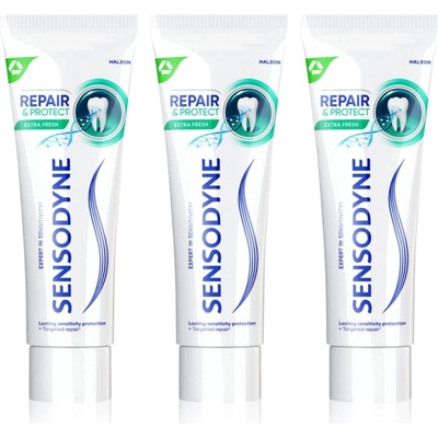 Sensodyne Repair & Protect Extra Fresh паста за зъби за защита на зъбите и венците 3x75ml