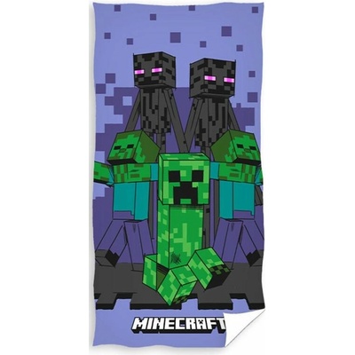 Carbotex Bavlnená froté osuška 70x140 cm Minecraft Enderman Monster