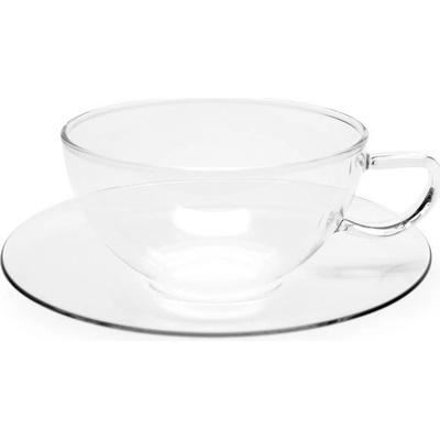 Trendglas JENA Skleněný šálek MIKADO s podšálkem 200 ml