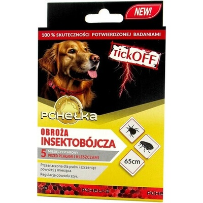 PCHEŁKA TickOff Insekticídny Obojok pre psov 65 cm