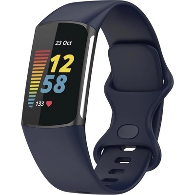 VSECHNONAMOBIL 112700 SILICONE Vyměnitelný řemínek pro Fitbit Charge 6 / Charge 5 tmavě modrý