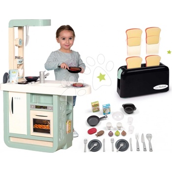Smoby Set kuchynka Cherry Kitchen so zvukmi a hriankovač s hriankami Tefal Express